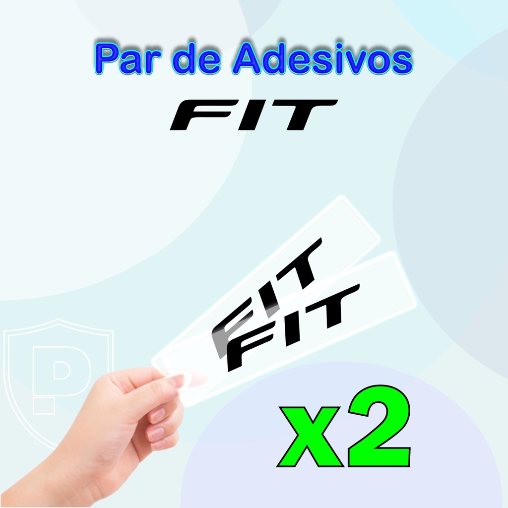 Par De Adesivo Emblema Honda Fit Para friso Lateral, Rack de Teto, Etc em Oferta na Shopee