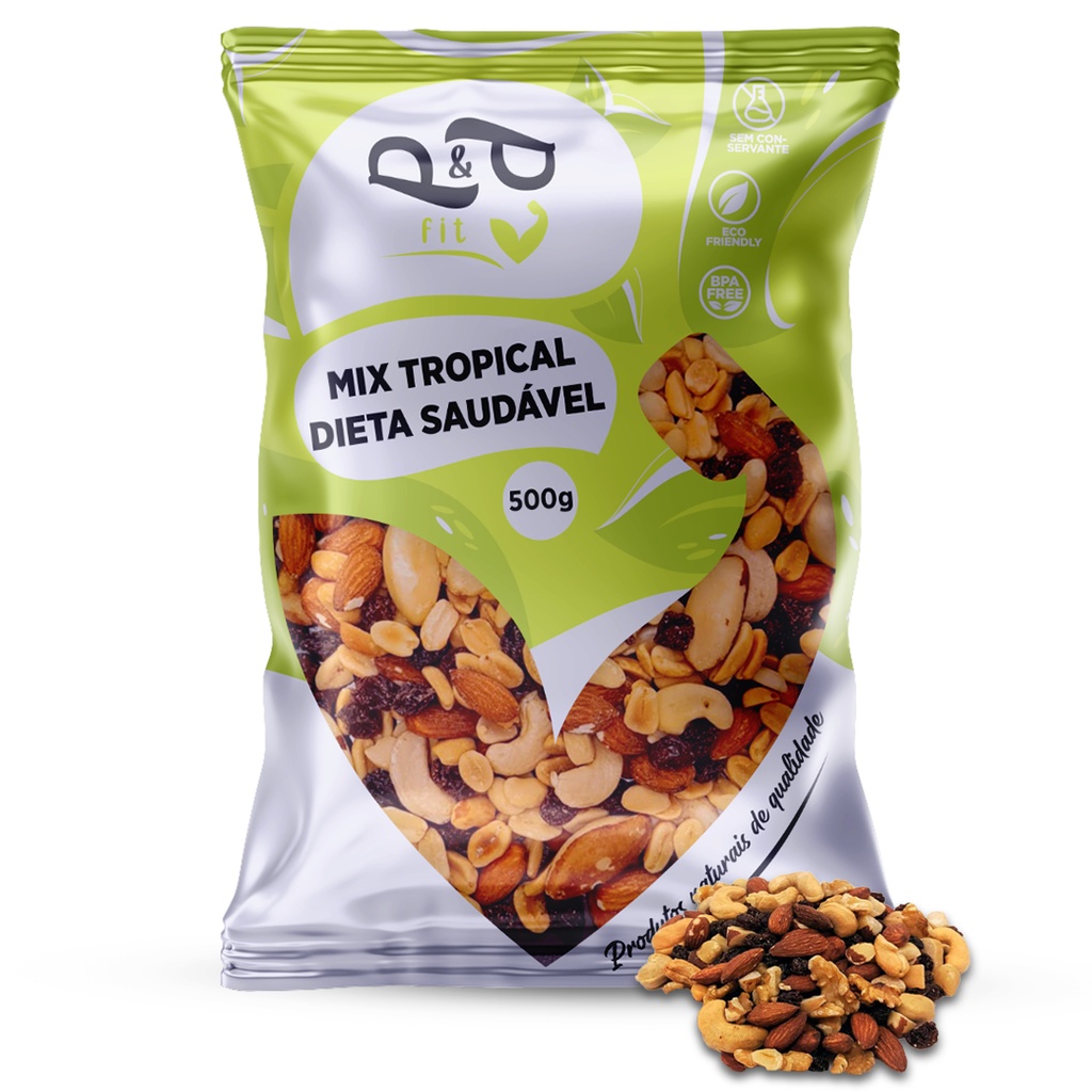 Mix Tropical Dieta Saudável Castanha de Caju Castanha do Pará Amendoa Nozes Uva Passa Amendoim Gojiberry em Oferta na Shopee