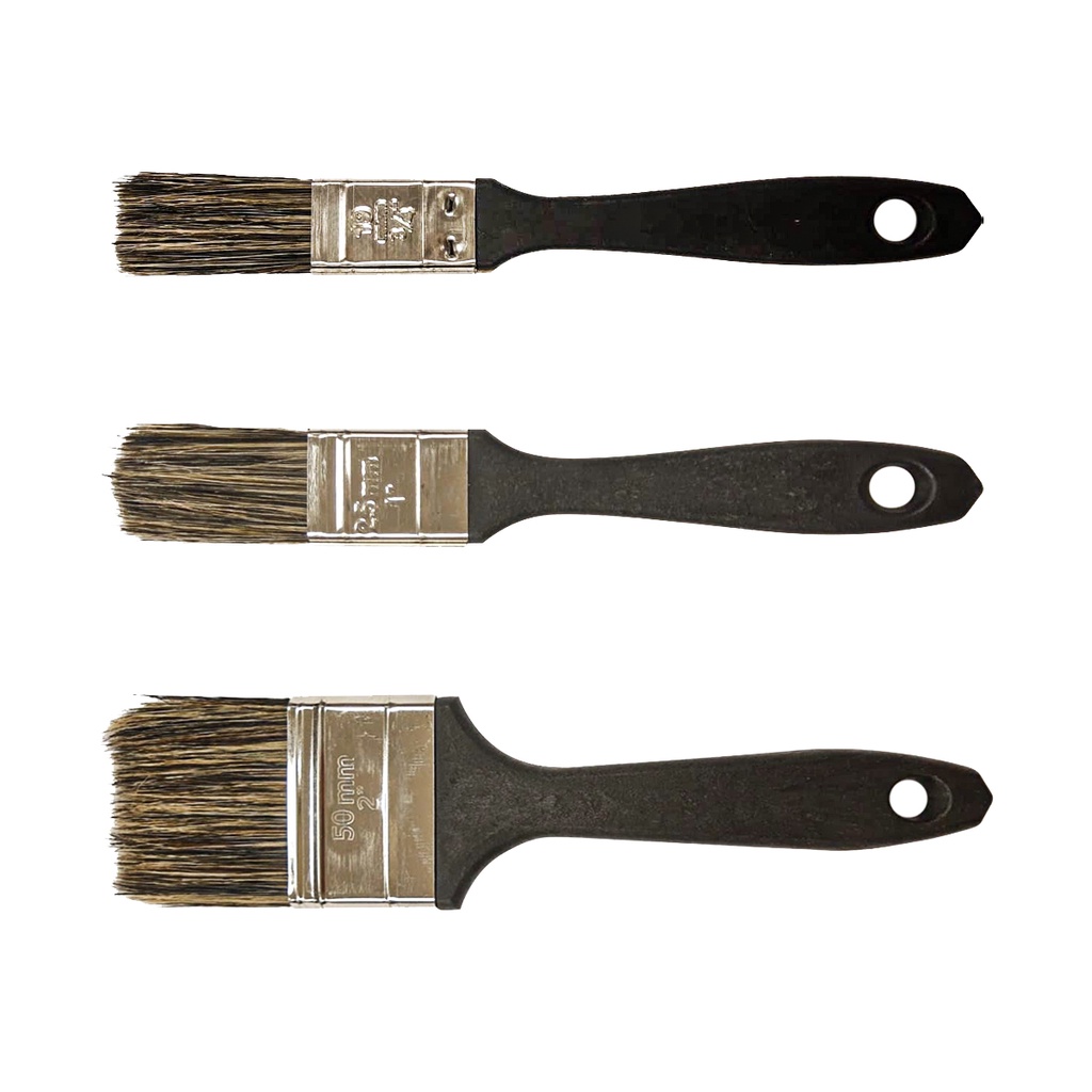 Kit Com 3 Trincha Pincel Cabo Amarelo Compel Para Pintura | Shopee Brasil