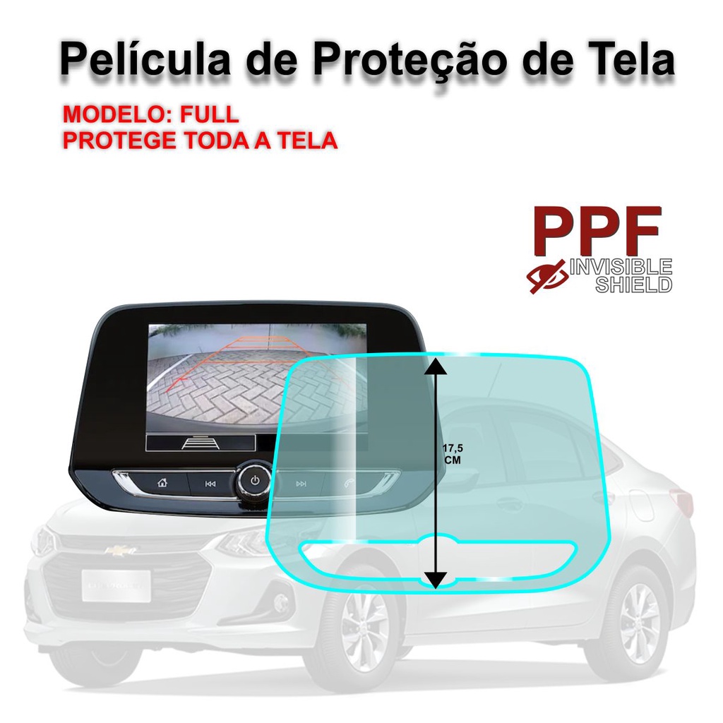 Onix Plus Película Anti Risco Central Multimídia 8 Polegadas