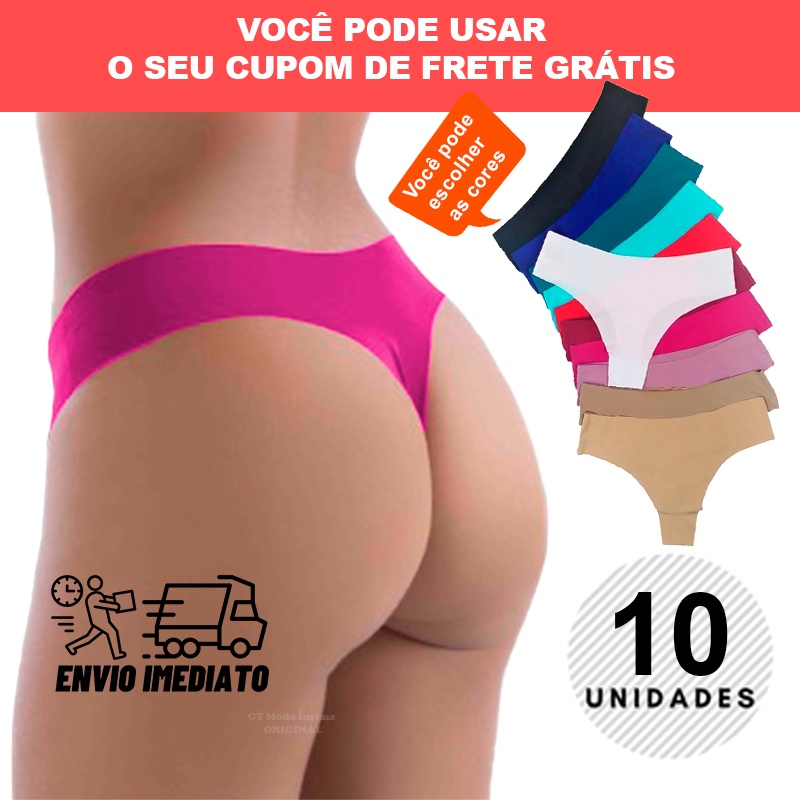 Kit Calcinha Fio Dental Calvin Klein Duas Peças - Escorrega o Preço