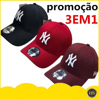 KIT 3 Boné Ny Nk Feminino Masculino Snapback Trucke