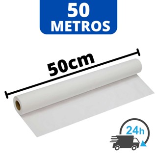 Papel Lençol Descartável Para Maca Branco Hospitalar Maca 50x50 metros 1 Bobina Rolo Estética Massagem Manicure Tatuagem