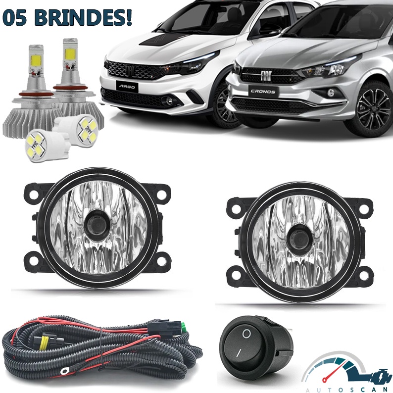 Kit Farol De Milha Neblina Fiat Argo Cronos A Bot Alternativo Led Shopee Brasil