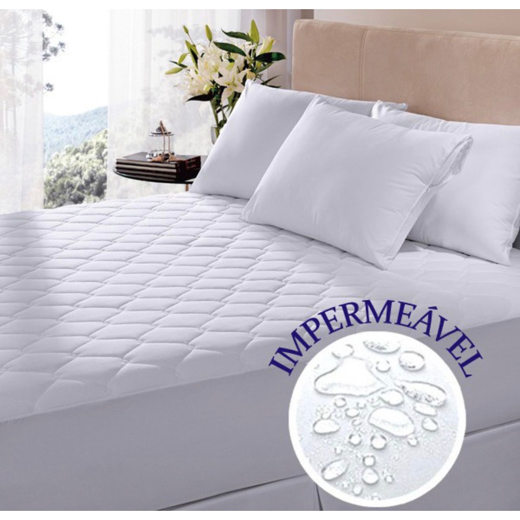 Capa De Colchão Impermeável Protetor Protege Sua Cama Solteiro Casal Queen King