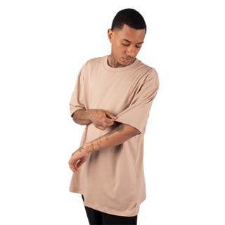Camiseta Oversized Basic Streetwear Bege