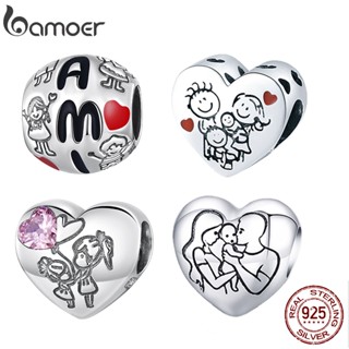 Bamoer 925 Silver Diy Family Affection Beadand Sisterhood Bead Para Pulseira E Colar