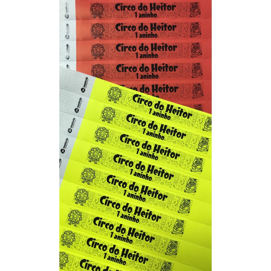 Kit 300 pulseiras de identificação Personalizadas