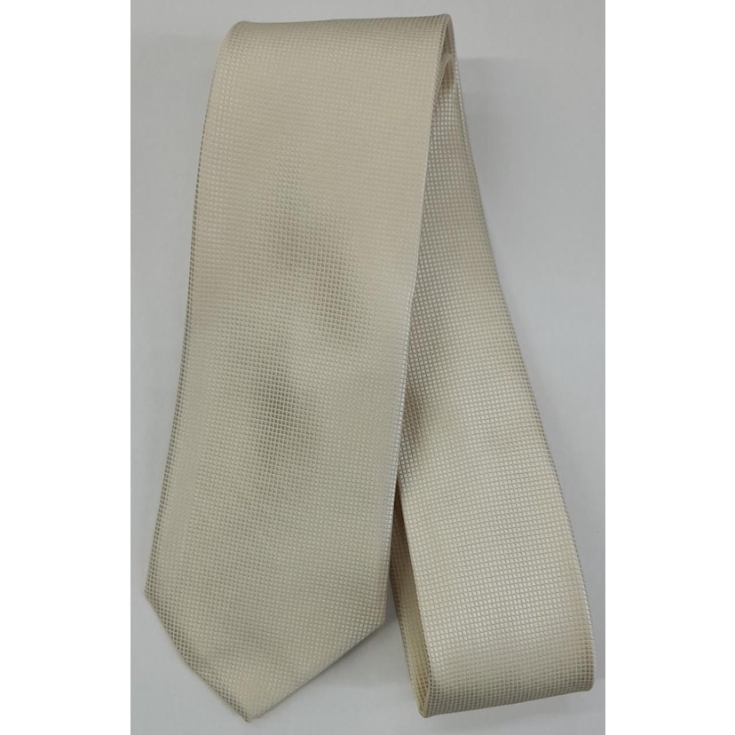 Gravata Skinny - Bege Clara Quadriculada - COD: QBC25