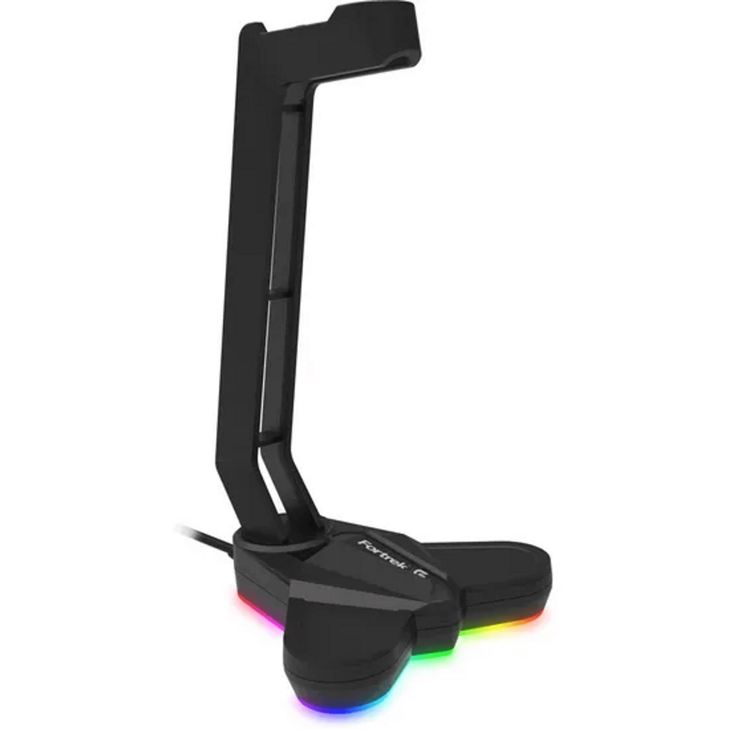 Suporte de mesa para Fone Headset Gamer Led RGB VICKERS Preto Fortrek G