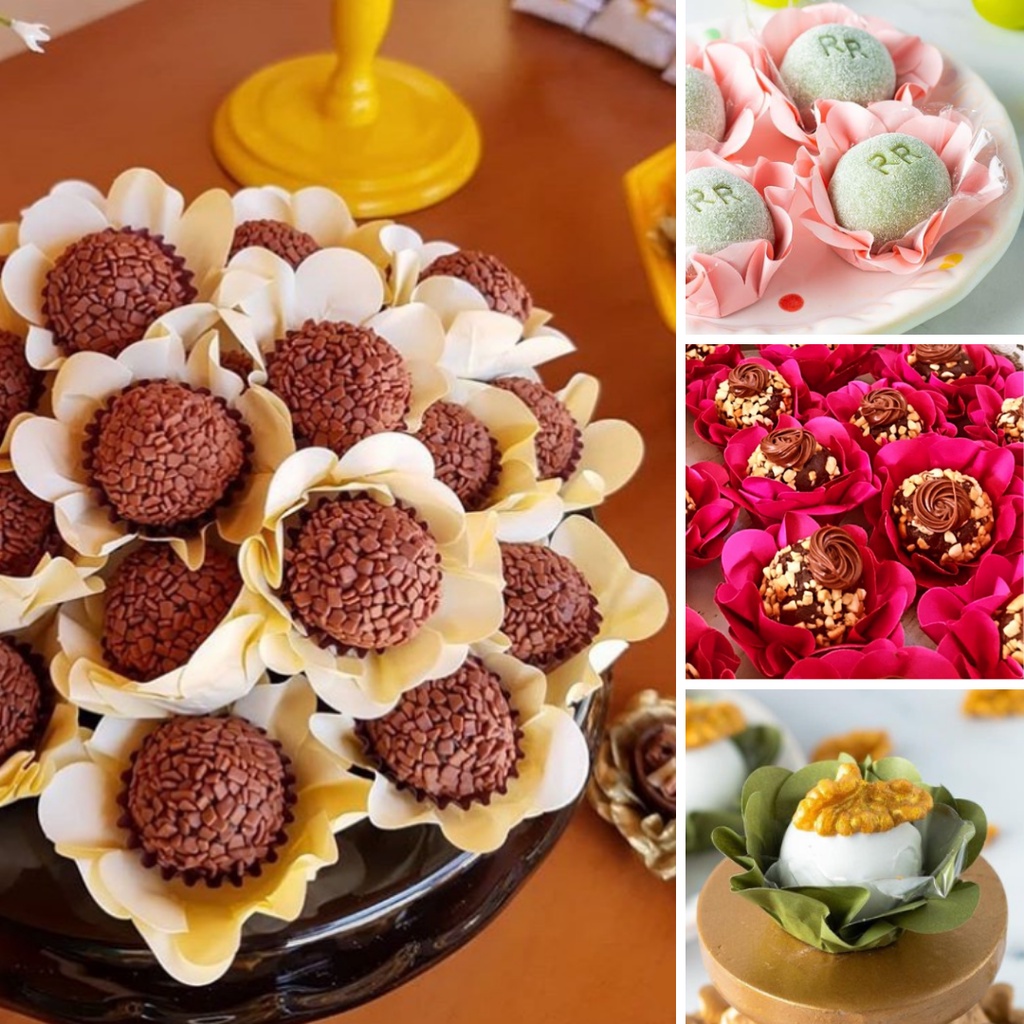 40 Forminhas Flor Style Bali Decorada para Doces Finos Docinhos Brigadeiros - Diversas Cores em Oferta na Shopee