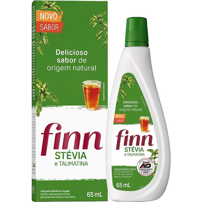 Adoçante Líquido Finn Stévia e Taumatina 65mL