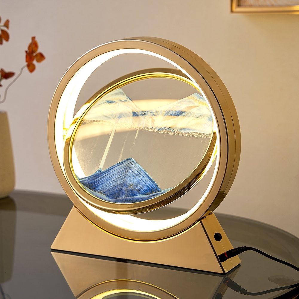 Luz led criativa areia movedi a mesa lumin ria arte em movimento imagem