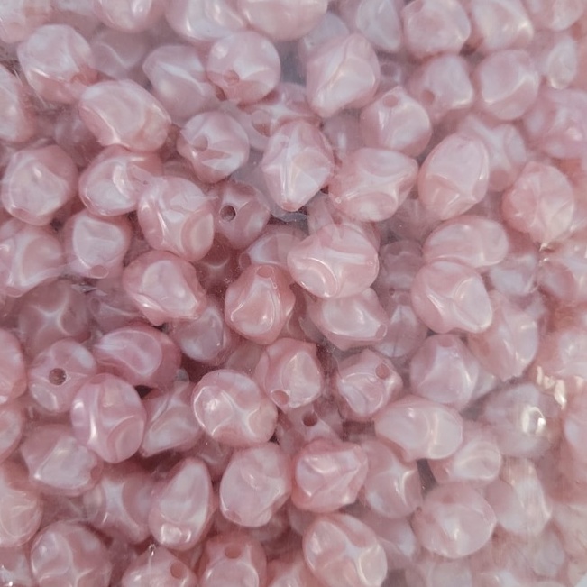 Conta canjica 500gr Resina Leitosa Rose 11x15mm. em Oferta na Shopee