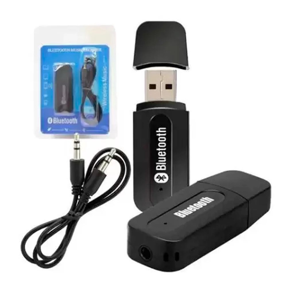 Adaptador De Áudio Receptor De Música Bluetooth Com Cabo P2
