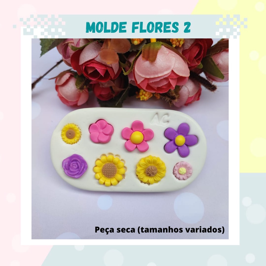 Molde Flores Artes da Cris