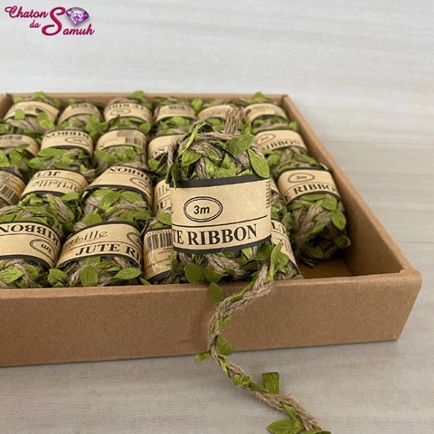 Cordão de Juta com Folhas 3mt em Oferta na Shopee