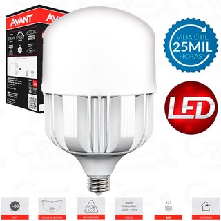 Lâmpada Led Luz Branca Grande 100W E40 6500K Para Iluminação - Avant Galpão Comércio Externo Interno em Oferta na Shopee
