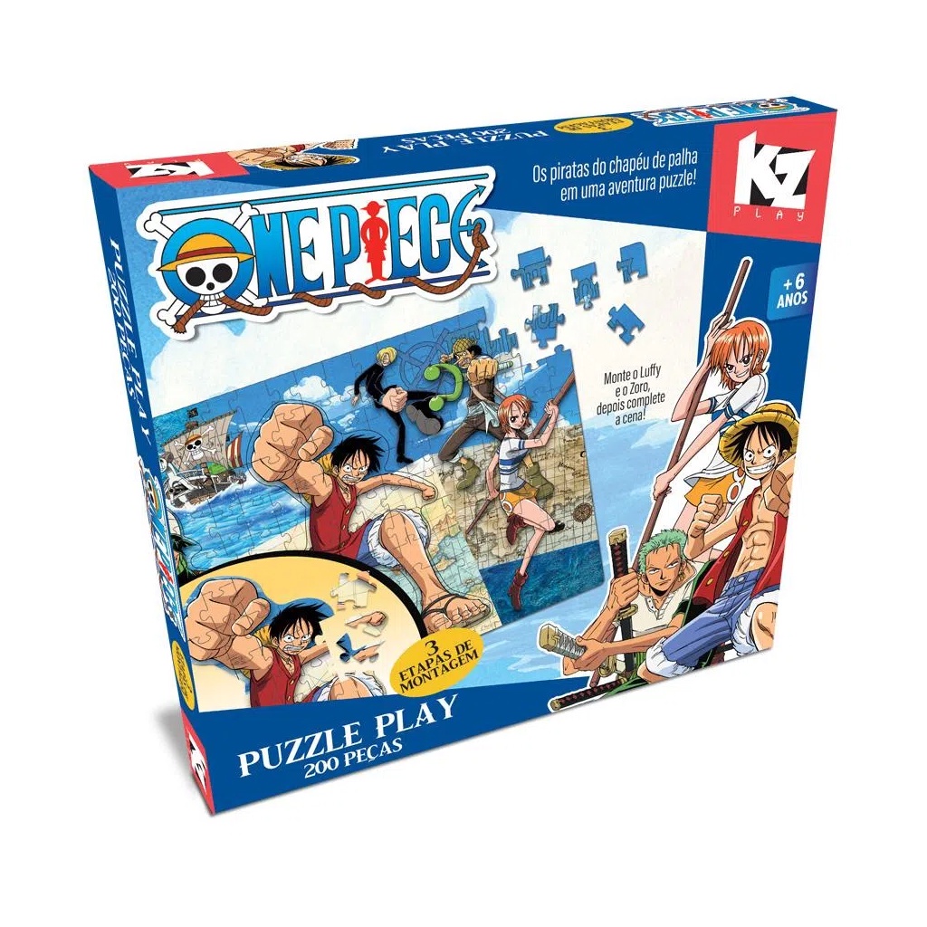 Quebra-Cabeça One Piece 200 Peças 3 Etapas 1225 - Elka em Oferta na Shopee