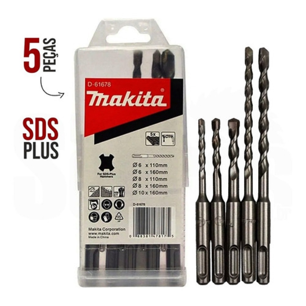JOGO DE BROCAS 5PCS SDS-PLUS D-61678