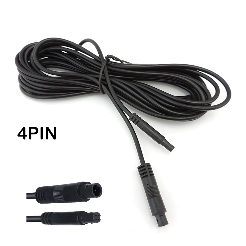 1/2/3/5/6m Cabo Macho Para Fêmea Carro DVR Vista Traseira Conector Extensão Câmera 4 Pinos Fio Cobre em Oferta na Shopee