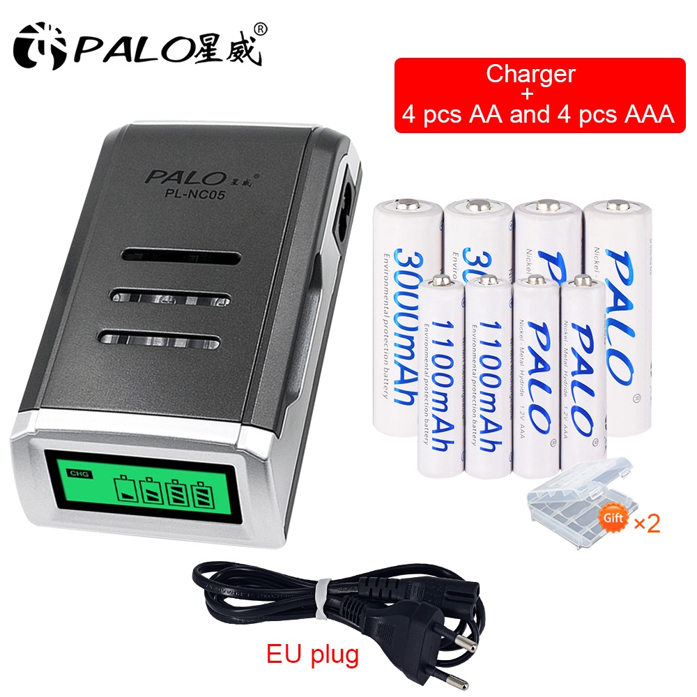 Bateria recarreg vel aaa 1 2v aa 3000mah 1 2v 1100mah ni mh nimh com 4