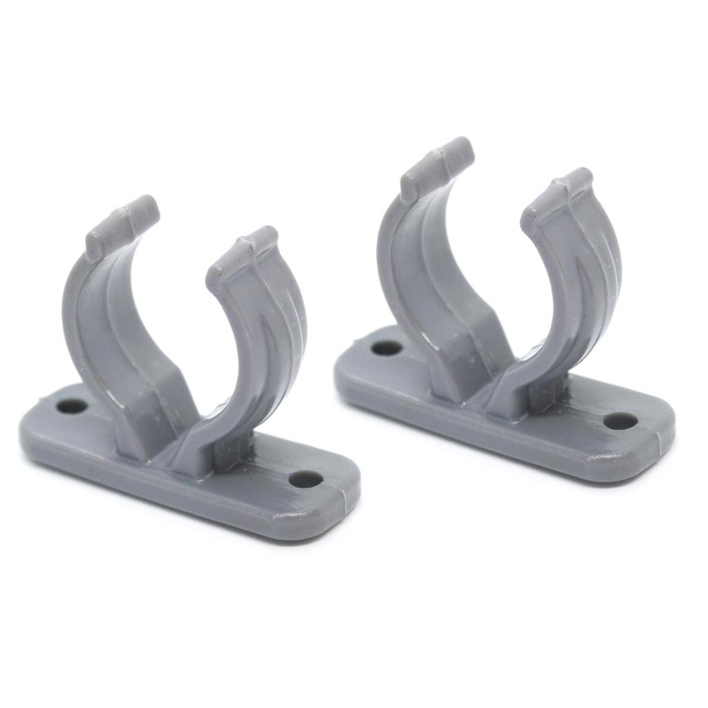 Kit 2 Porta Remo Baixo De Nylon Ultra Forte Flexível Presilha Suporte Tubo 1.1/4 Polegada 32mm