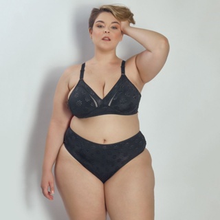 Calcinha Preta Cintura Alta Com Reforço Frontal Duloren Summer Flower em Oferta na Shopee