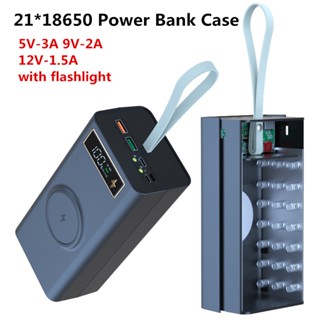 T21 21 21x18650 Lanterna Caixa De Carregador De Bateria Power Bank Dual USB 18650 Portátil