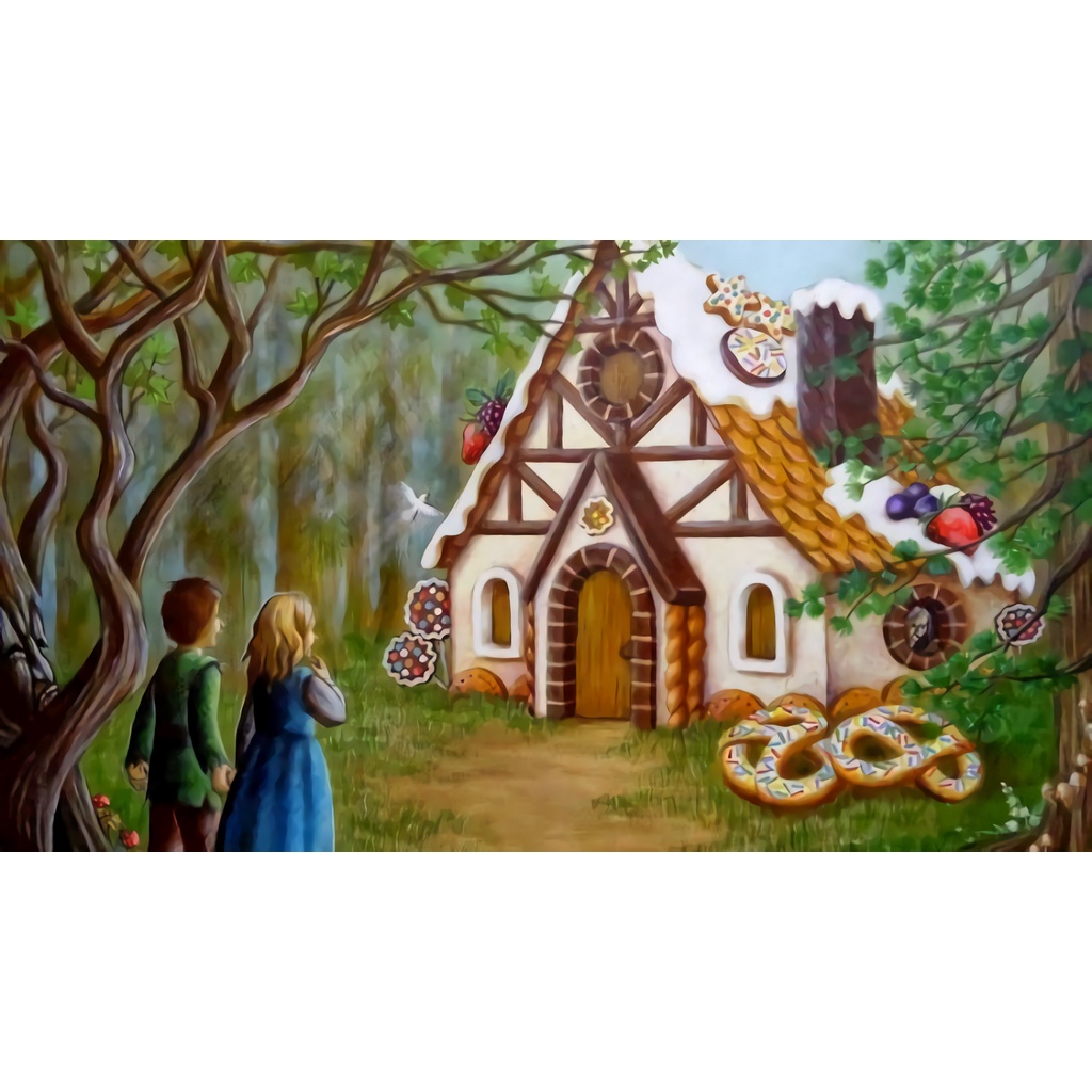 Painel João e Maria casa de chocolate em lona | Shopee Brasil