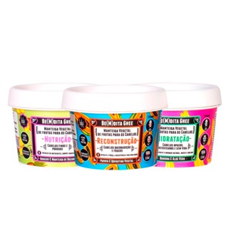 Kit Lola Cometics - Máscara de Hidratação e Máscara de Nutrição e Máscara de Reconstrução ...