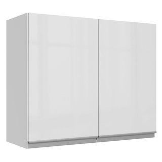 Armário De Cozinha Aéreo 100% MDF 80 cm 2 Portas Branco Brilho Acordes Madesa em Oferta na Shopee