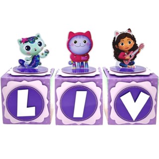 Kit de Caixa Cubo Letreiro A Casa Magica da Gabby em Oferta na Shopee
