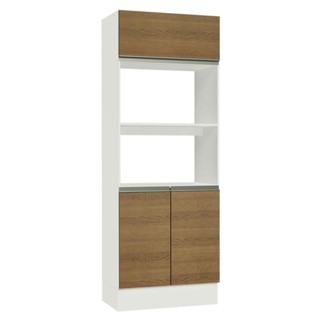 Torre Quente Para 2 Fornos Madesa Smart 100% MDF - Branco/Rustic