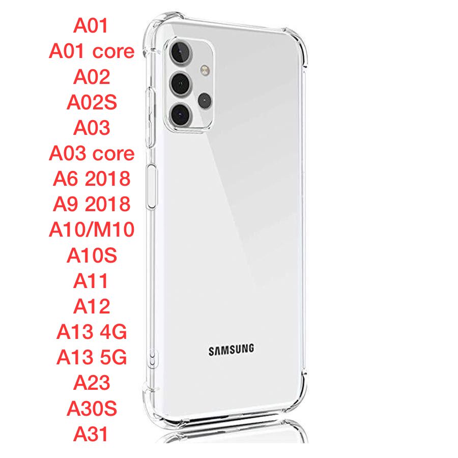 Capa Capinha Anti Impacto Transparente Modelos Variados Galaxy (A01, A01 Core, A02, A02S, A03, A03 Core, A6 2018, A9 2018, A10/M10, A10S, A11, A12, A13 4G, A13 5G, A23, A30S, A31)
