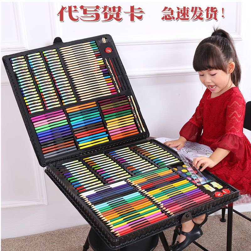 Conjunto De 150 Peças Pincel De Aquarela 86 Escova Infantil Caixa De Presente Material De Arte Para Pintura