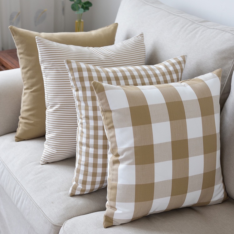 Kit 4un Capa Para Almofada Modelo Clássico Estampas Xadrez 45*45cm em Oferta na Shopee