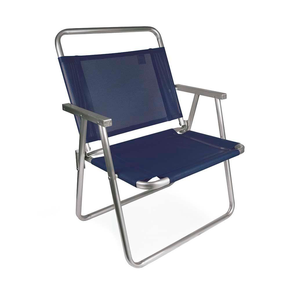 Cadeira de Alumínio Oversize Dobrável Tela em Poliéster MOR - Home & Living