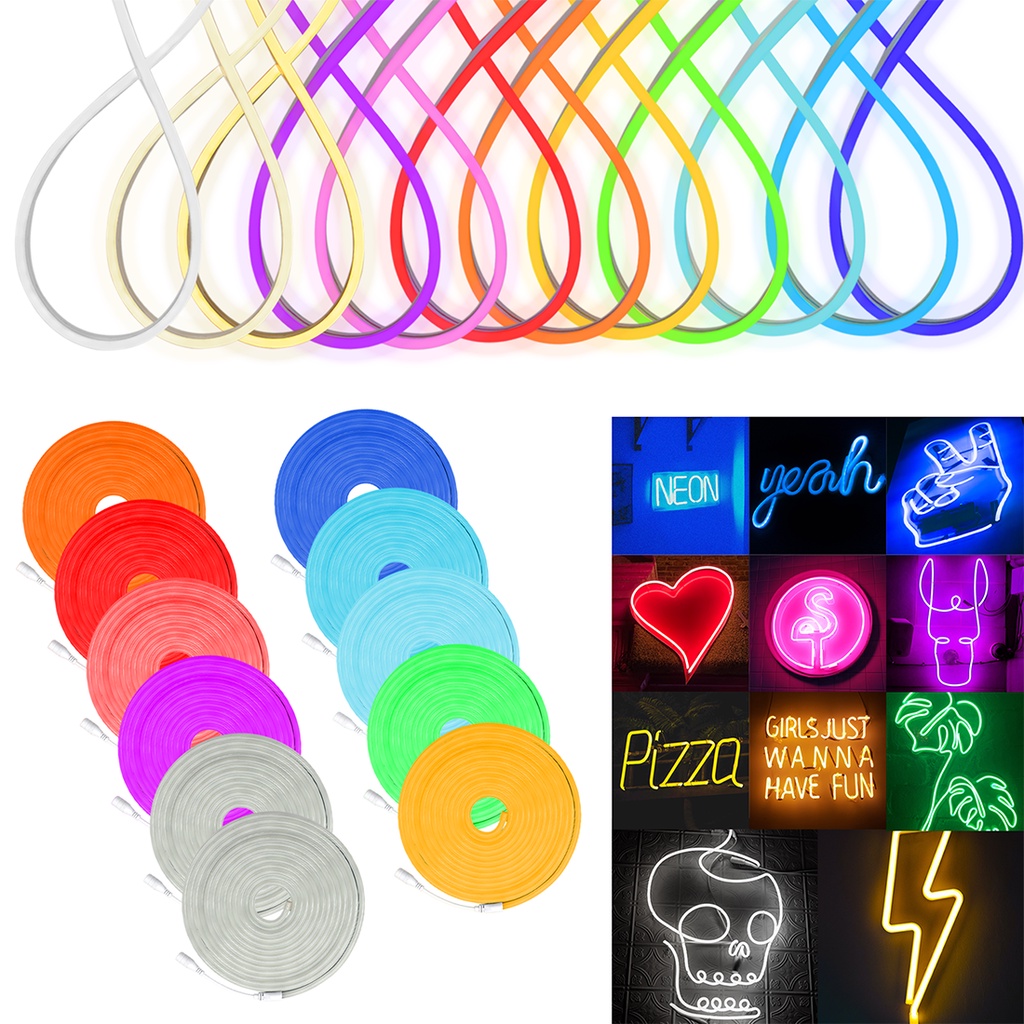 Fita Neon Led 5m 12v Corte 2,5cm Flexivel Alto Brilho
