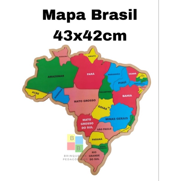 Brinquedo Educativo Mapa Brasil GRD Shopee Brasil