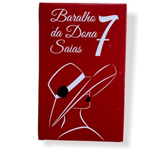 Baralho Dona Sete Saia 36 Cartas E Livreto Explicativo 7 saias Vermelho