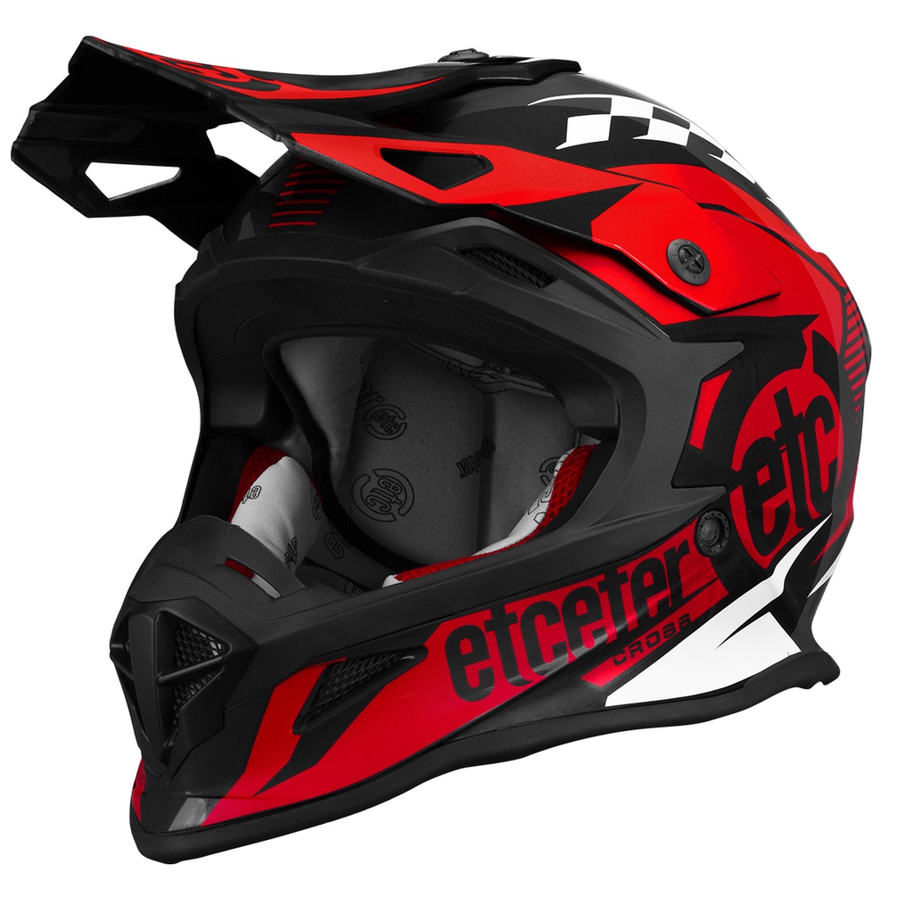 Capacete Motocross Etceter Faster Brilhante Off Road Masculino e Feminino Para Piloto Cross Trilha