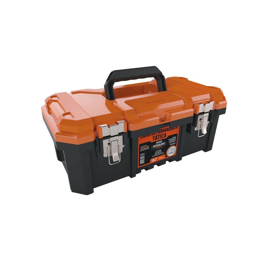 Caixa de Ferramentas - Maleta Grande - Resistente Reforçada - Laranja