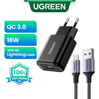 UGREEN Adaptador Original QC3.0 Carregador USB Dinding Carregamento Rápido QC 3.0 De 18W Para iPhone 14 13 pro Max 13/12/11/XS/XR/X8/8 plus/7