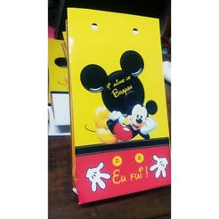 20 mini sacolinha surpresa 10x18 lembrancinha aniversário mickey mouse vários modelos