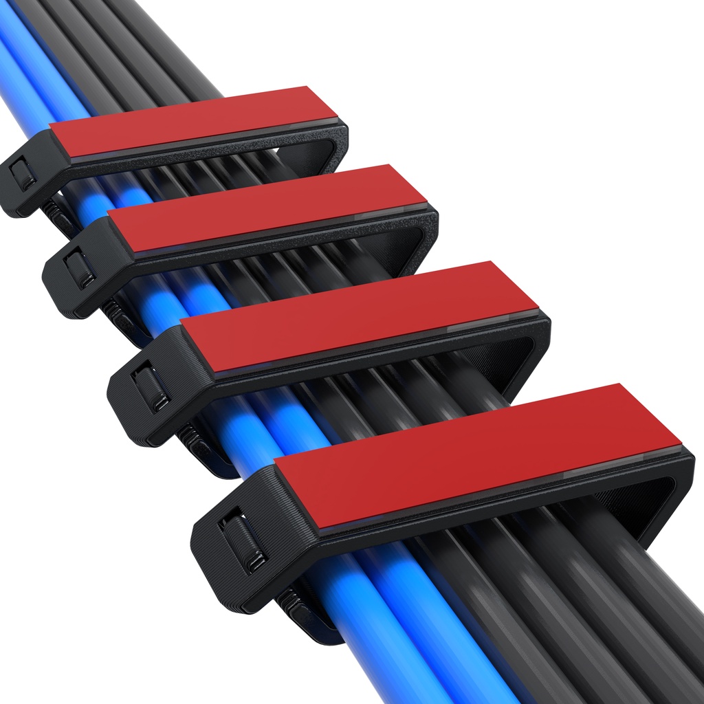 Organizador de Cabos Adesivo 4 pcs Clip Slim Rápido Para Ocultar Fios na Mesa Casa Escritório