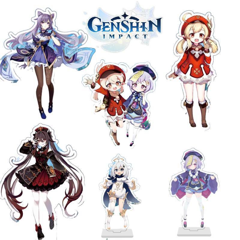 Genshin Impact Acrylic Stand Anime Characters HuTao Klee Keqing Desktop  Decor | Shopee Brasil