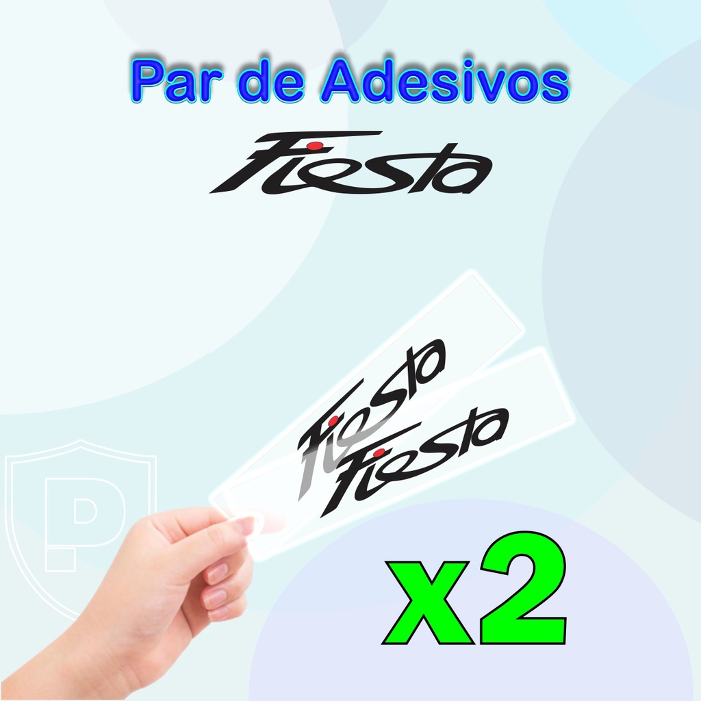 Par De Adesivo Emblema Ford Fiesta Para Friso Lateral, Rack de Teto, Etc em Oferta na Shopee