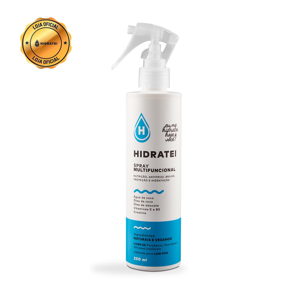 Hidratei Spray Leave in 250ml: Hidratação para seu cabelo