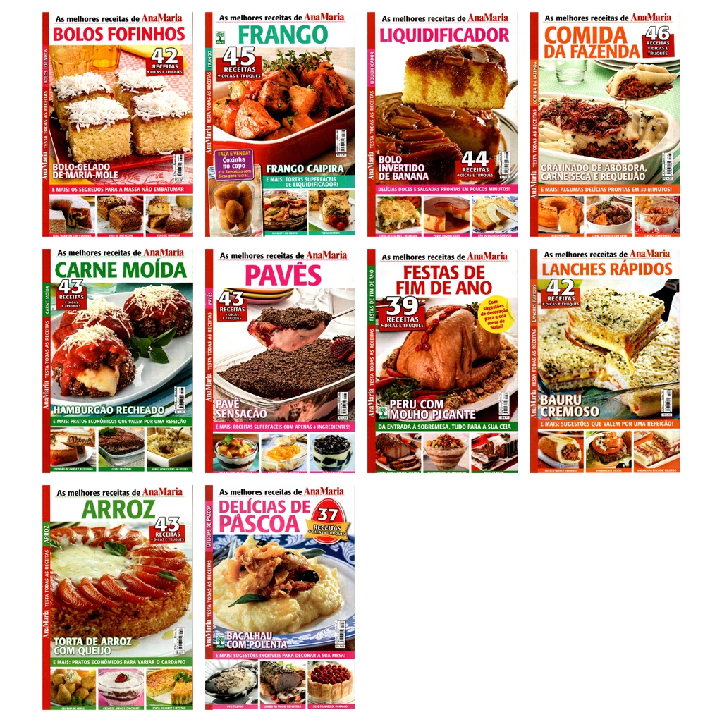 Kit 10 Revistas Culinária As Melhores Receitas De Anamaria